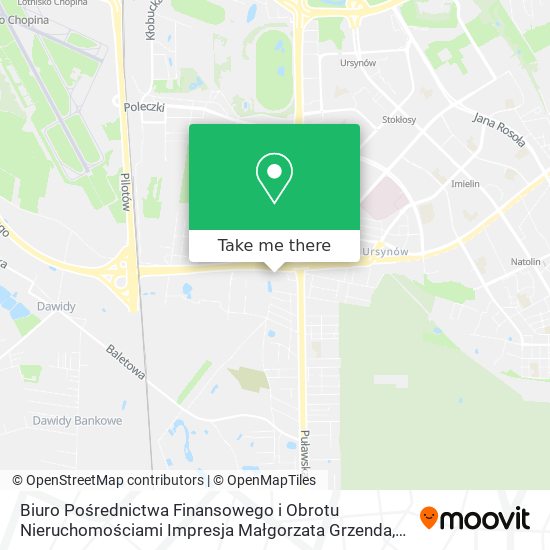 Biuro Pośrednictwa Finansowego i Obrotu Nieruchomościami Impresja Małgorzata Grzenda map