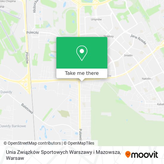 Unia Związków Sportowych Warszawy i Mazowsza map