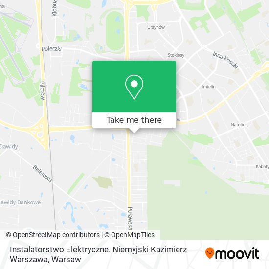 Instalatorstwo Elektryczne. Niemyjski Kazimierz Warszawa map