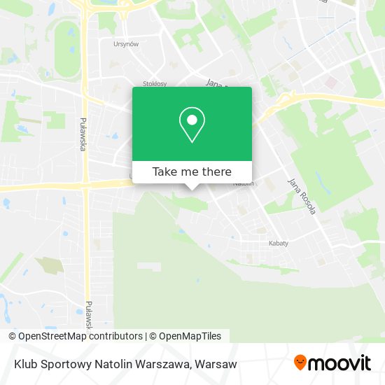 Klub Sportowy Natolin Warszawa map