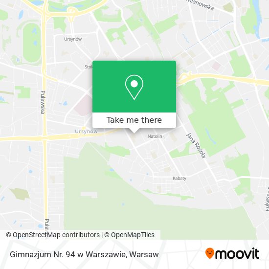 Карта Gimnazjum Nr. 94 w Warszawie