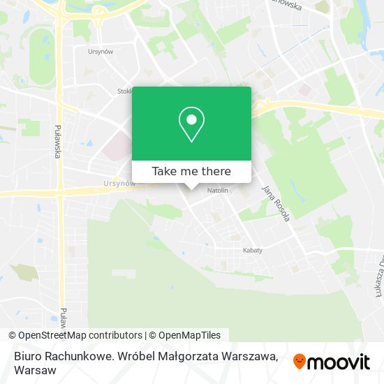 Biuro Rachunkowe. Wróbel Małgorzata Warszawa map