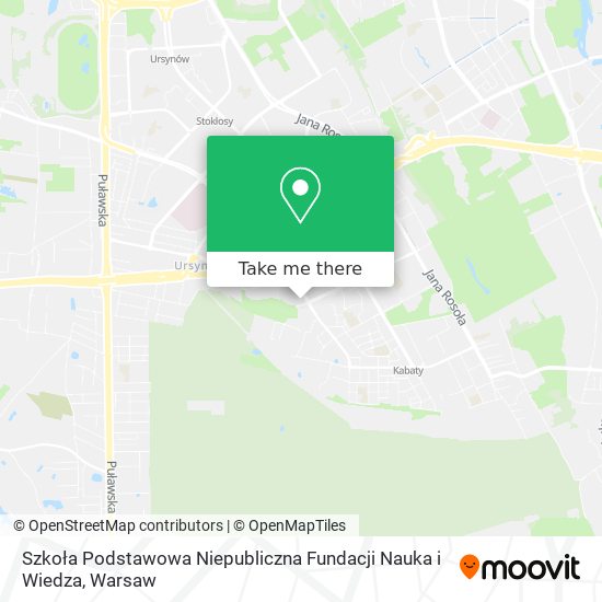 Szkoła Podstawowa Niepubliczna Fundacji Nauka i Wiedza map