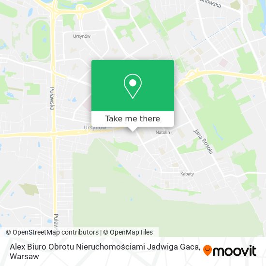 Alex Biuro Obrotu Nieruchomościami Jadwiga Gaca map