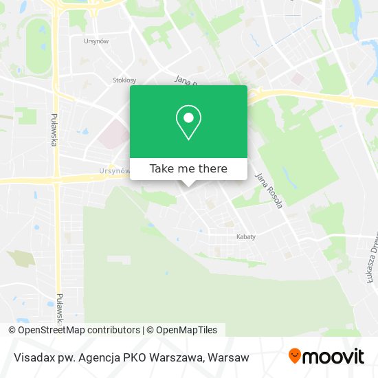 Visadax pw. Agencja PKO Warszawa map