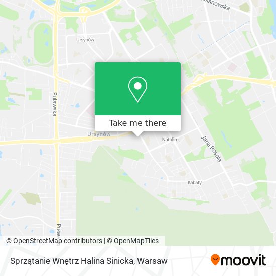 Sprzątanie Wnętrz Halina Sinicka map