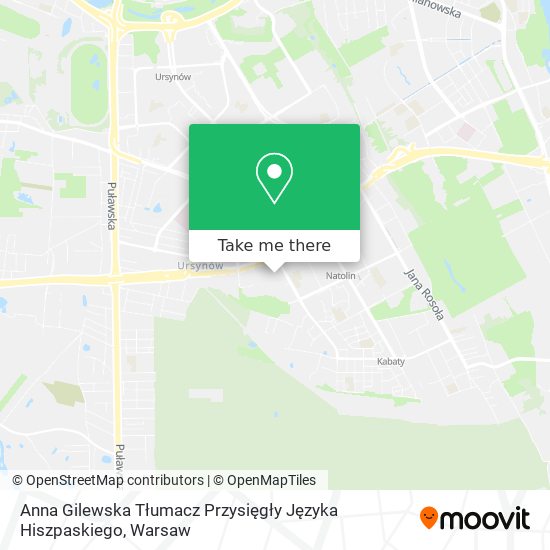 Anna Gilewska Tłumacz Przysięgły Języka Hiszpaskiego map