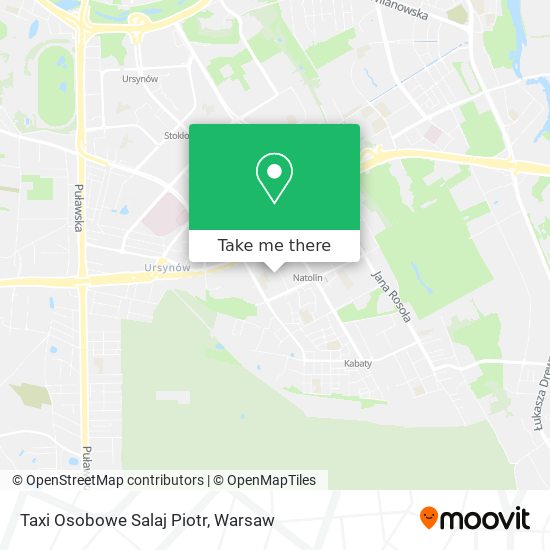 Карта Taxi Osobowe Salaj Piotr