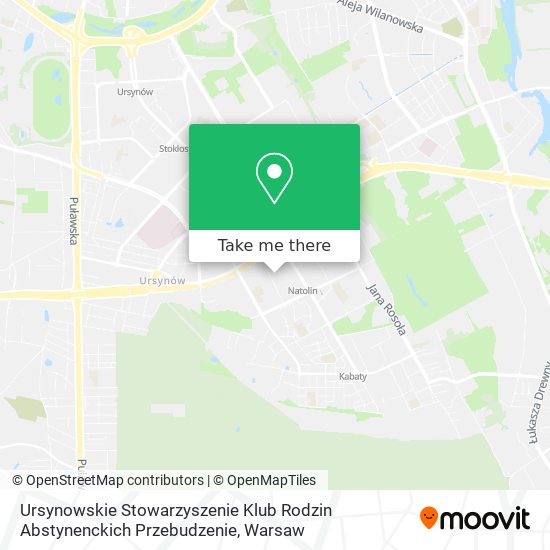 Ursynowskie Stowarzyszenie Klub Rodzin Abstynenckich Przebudzenie map