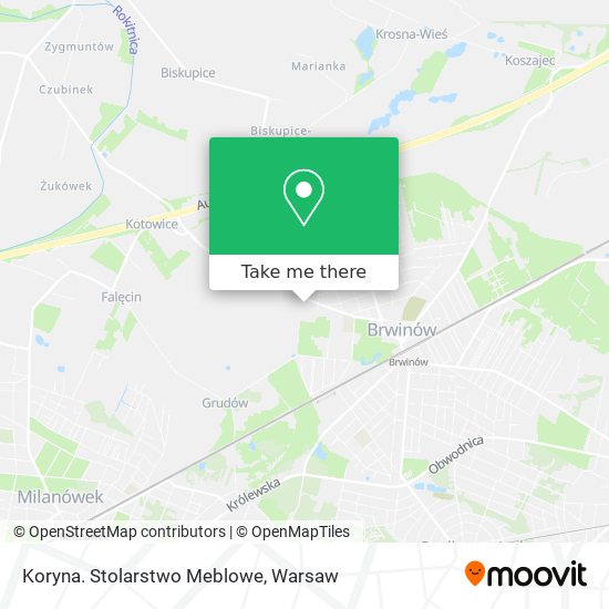 Koryna. Stolarstwo Meblowe map