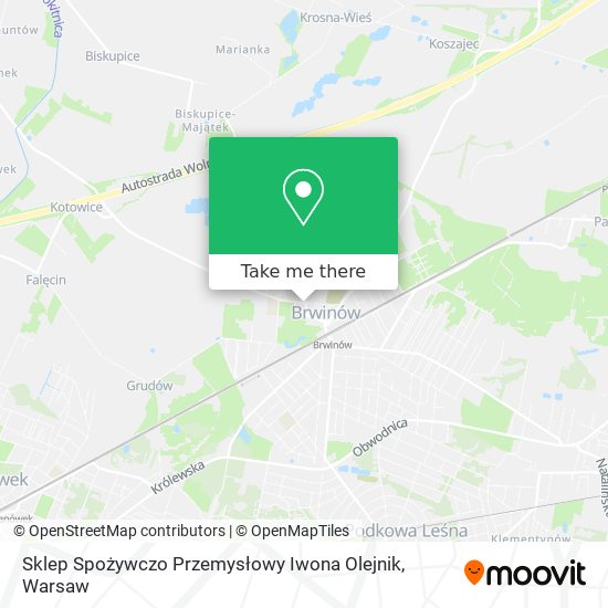 Sklep Spożywczo Przemysłowy Iwona Olejnik map