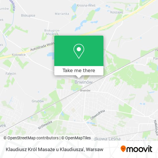 Klaudiusz Król Masaże u Klaudiusza' map