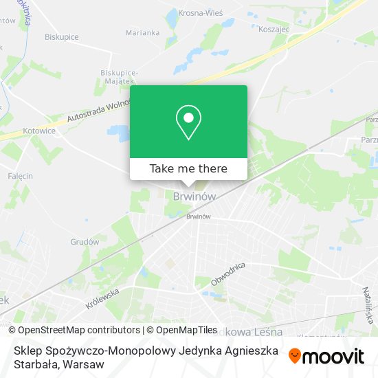 Sklep Spożywczo-Monopolowy Jedynka Agnieszka Starbała map