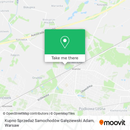 Kupno Sprzedaż Samochodów Gałęziewski Adam map