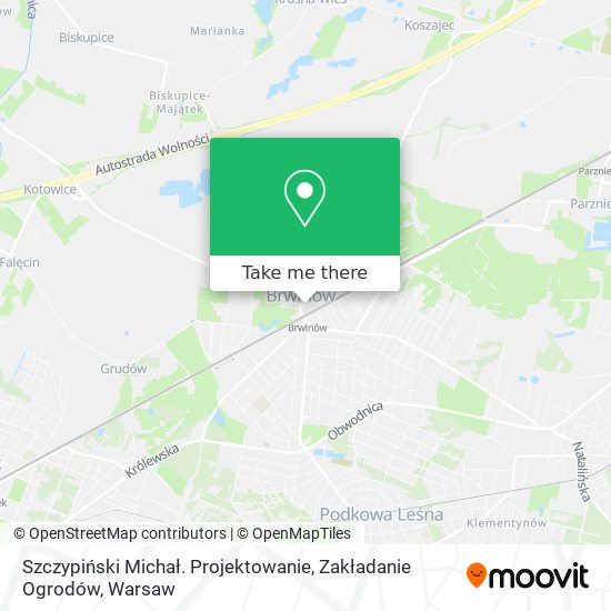 Szczypiński Michał. Projektowanie, Zakładanie Ogrodów map