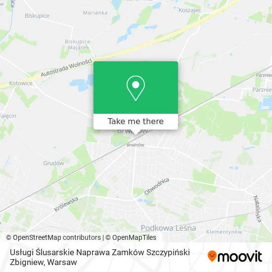 Карта Usługi Ślusarskie Naprawa Zamków Szczypiński Zbigniew