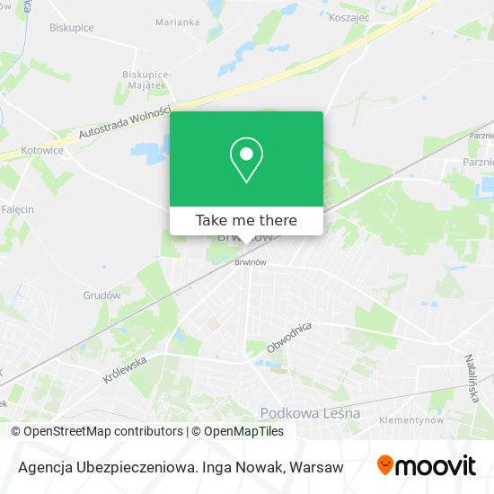 Agencja Ubezpieczeniowa. Inga Nowak map