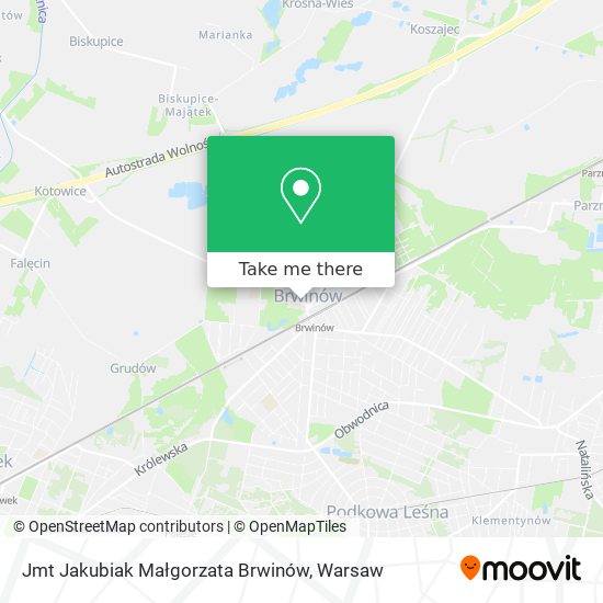 Jmt Jakubiak Małgorzata Brwinów map