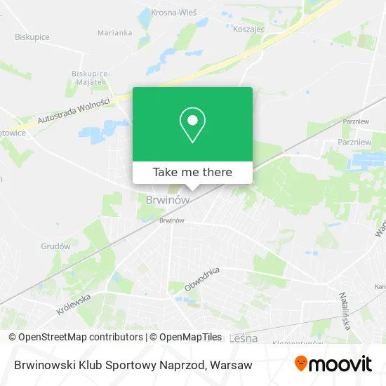 Карта Brwinowski Klub Sportowy Naprzod