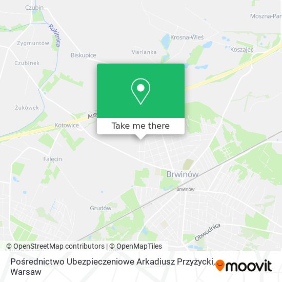 Pośrednictwo Ubezpieczeniowe Arkadiusz Przyżycki map