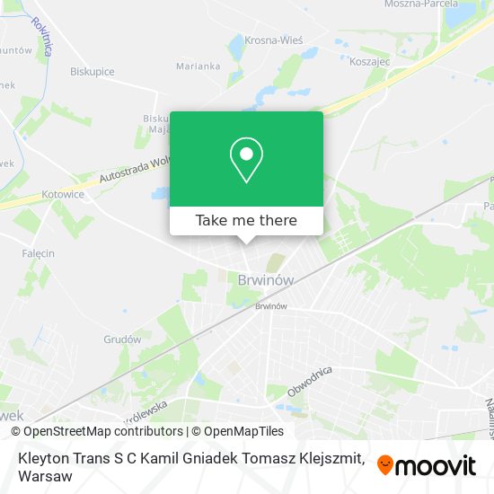 Kleyton Trans S C Kamil Gniadek Tomasz Klejszmit map