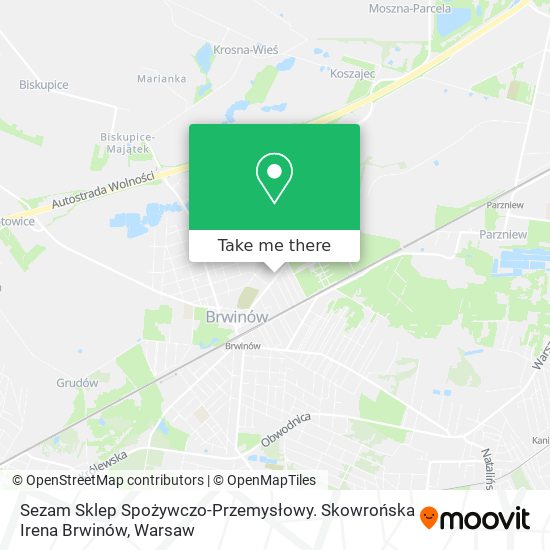 Sezam Sklep Spożywczo-Przemysłowy. Skowrońska Irena Brwinów map