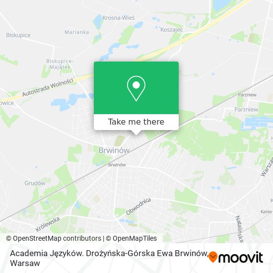 Academia Języków. Drożyńska-Górska Ewa Brwinów map