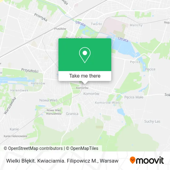 Wielki Błękit. Kwiaciarnia. Filipowicz M. map