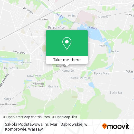 Szkoła Podstawowa im. Marii Dąbrowskiej w Komorowie map