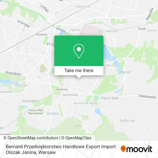 Bernard Przedsiębiorstwo Handlowe Export Import Olszak Janina map