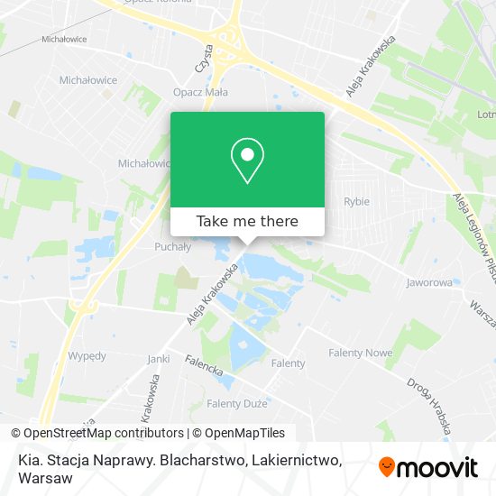 Kia. Stacja Naprawy. Blacharstwo, Lakiernictwo map