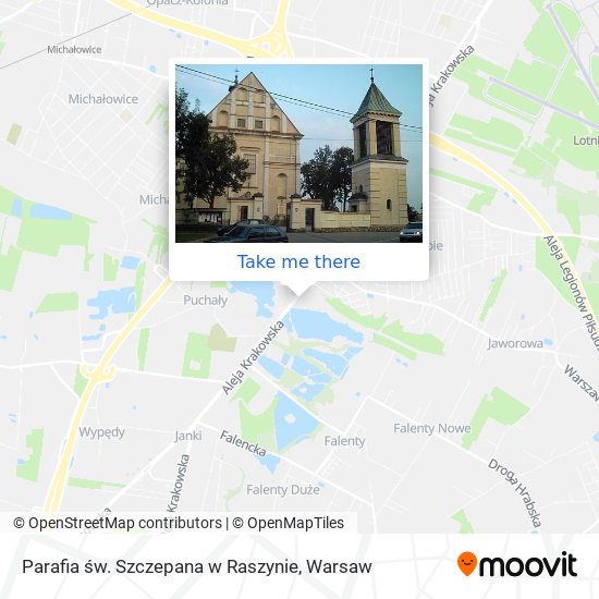 Parafia św. Szczepana w Raszynie map