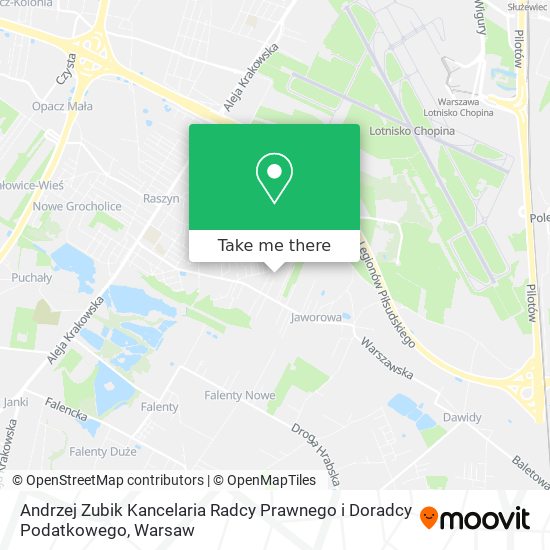 Andrzej Zubik Kancelaria Radcy Prawnego i Doradcy Podatkowego map