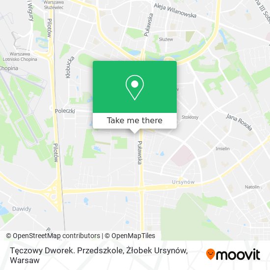 Tęczowy Dworek. Przedszkole, Żłobek Ursynów map