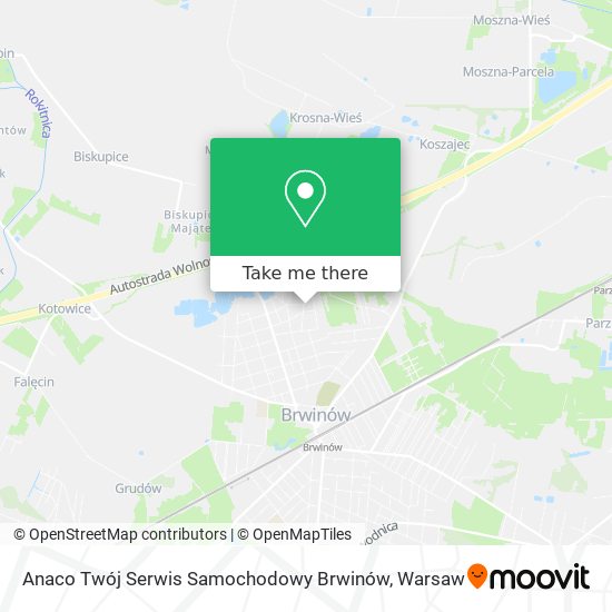 Anaco Twój Serwis Samochodowy Brwinów map