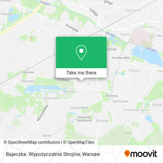 Карта Bajeczka. Wypożyczalnia Strojów