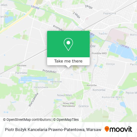 Piotr Bożyk Kancelaria Prawno-Patentowa map