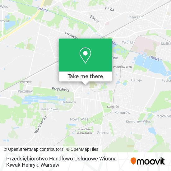 Przedsiębiorstwo Handlowo Usługowe Wiosna Kiwak Henryk map