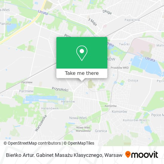 Bieńko Artur. Gabinet Masażu Klasycznego map