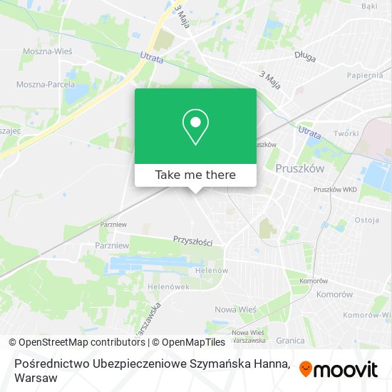 Pośrednictwo Ubezpieczeniowe Szymańska Hanna map