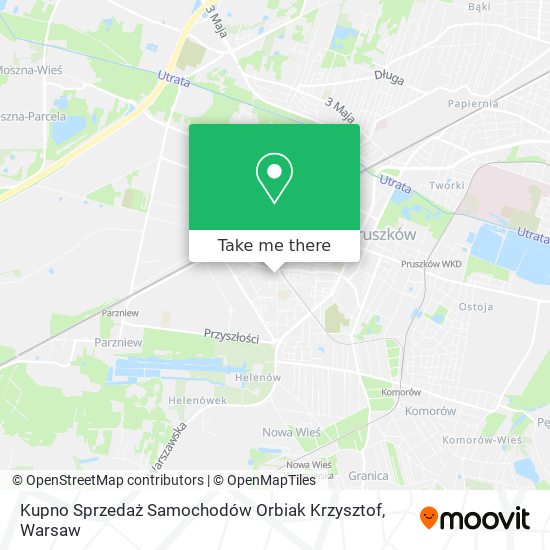 Карта Kupno Sprzedaż Samochodów Orbiak Krzysztof