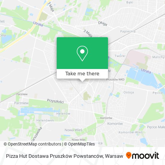 Pizza Hut Dostawa Pruszków Powstanców map