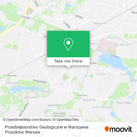 Przedsiębiorstwo Geologiczne w Warszawie Pruszków map