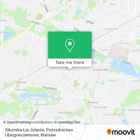 Sikorska-Lis Jolanta. Pośrednictwo Ubezpieczeniowe map