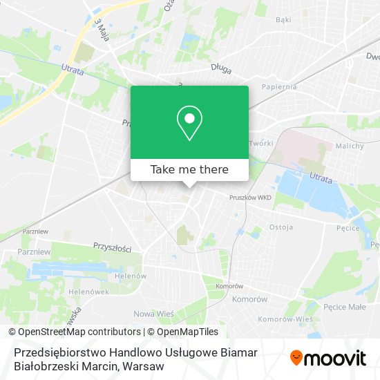 Przedsiębiorstwo Handlowo Usługowe Biamar Białobrzeski Marcin map