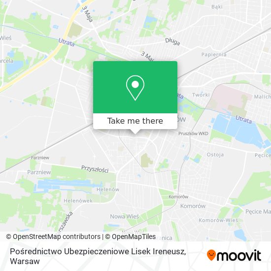 Pośrednictwo Ubezpieczeniowe Lisek Ireneusz map