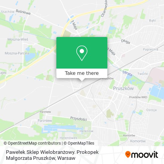 Pawełek Sklep Wielobranżowy. Prokopek Małgorzata Pruszków map