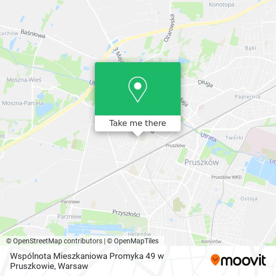 Wspólnota Mieszkaniowa Promyka 49 w Pruszkowie map