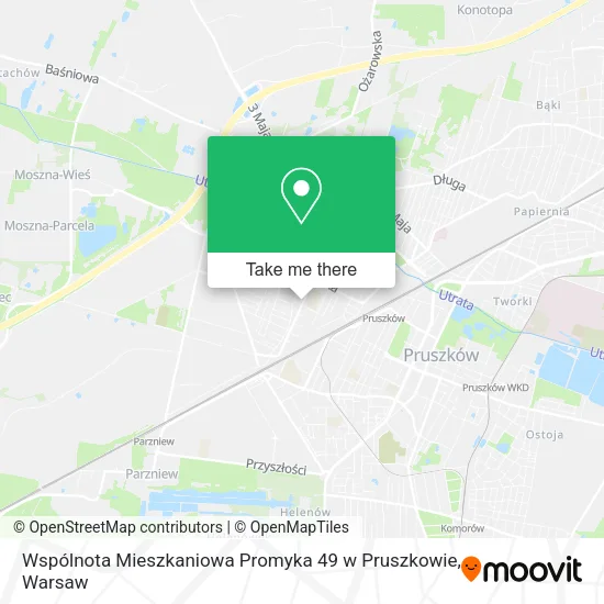 Карта Wspólnota Mieszkaniowa Promyka 49 w Pruszkowie
