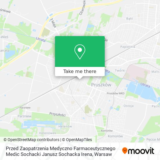 Przed Zaopatrzenia Medyczno Farmaceutycznego Medic Sochacki Janusz Sochacka Irena map